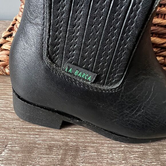 La Barca Boys Leather Half Boot Charro Vaquero Botines Sz 7.5 US (14.5 MX) - Picture 7 of 11